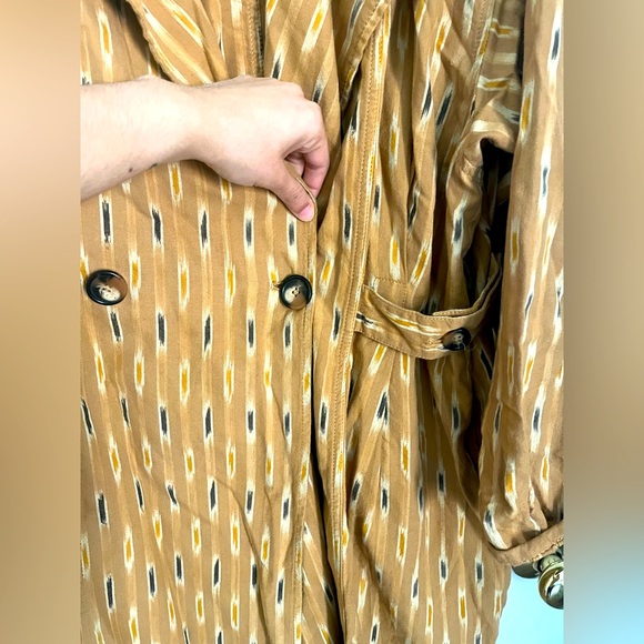 Gorgeous Free people wrap dress in yellow ikkat print NWT - Picture 5 of 12